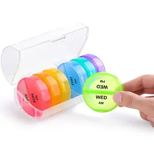 Hot bán hàng tuần Pill Box lưu trữ Organizer 7 ngày thuốc 14 khoang container Pill hộp