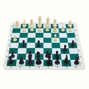 Tapis de jeu d'échecs carré en silicone pliable, étanche et écologique, avec pièces, vente directe fabricant, logo personnalisé - Product Image 3
