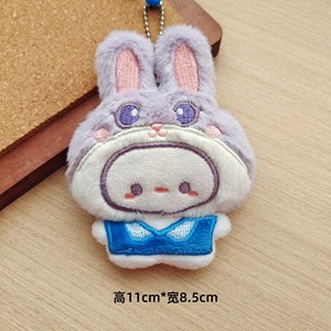 Pendentif en peluche de dessin animé, petit animal mignon (<span class=keywords><strong>lapin</strong></span>, renard, léopard), <span class=keywords><strong>accessoire</strong></span> de sac - Product Image 6
