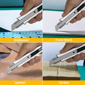 Высококачественные ножи с защелкивающимся лезвием 9 мм 18 мм из АБС-алюминиевого сплава ручной режущий нож Коробка резак универсальный нож - Product Image 6