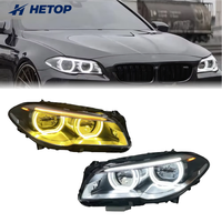 Feux avant HETOP F10 2010-2017 bicolores Ikon Série 5, amélioration avec lentille laser jaune et blanche, Plug and Play pour BMW
