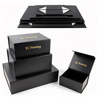 Boîtes cadeaux rigides en carton pliables de luxe personnalisées avec fermeture magnétique et votre logo