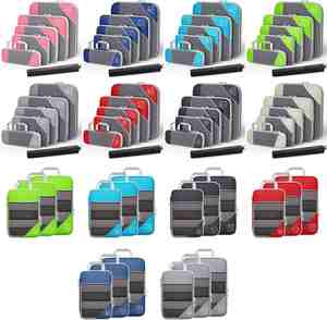 Organizador de equipaje ideal para viajes, nailon resistente e impermeable con cremallera suave y asa portátil - Product Image 6