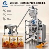 Machine d'emballage verticale VFFS pour poudre de chili et curcuma, système d'ensachage en sachets à soufflet, machine à condimentation