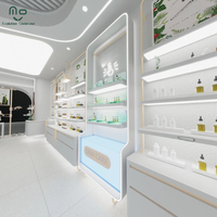 Vitrines de présentation de maquillage et de parfums de luxe avec éclairage LED, étagères de présentation écologiques pour la vente au détail