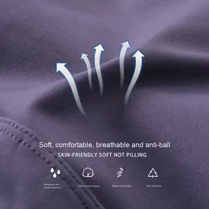 Soutien-gorge de sport Sensation nue en nylon de <span class=keywords><strong>belle</strong></span> conception de dos Collection de poitrine latérale antichoc froncée respirante et respectueuse de la peau pour - Product Image 3