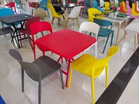 YWJ Yaweijia Table en plastique PP pliable de restauration rapide moderne carrée bon marché Table à manger pliable Tables et chaises de restaurant en plein air