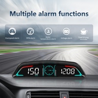 Jauge de voiture OBD2 B3, bord profond de 30 mm, sans effet fantôme, double affichage, horloge et 5 alarmes pour véhicules OBDII