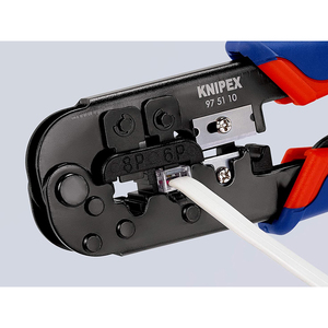 Herramienta de prensado Knipex Para conectores de 6-8 pines RJ11/12 y RJ45 Western - Product Image 6