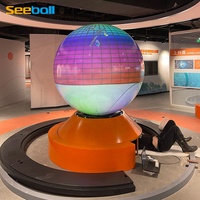 Seeball - Pantalla Esférica Interactiva de 80 cm para Piso, Sistema Educativo y de Exhibición, Proyector PET de 7000 Lúmenes, Vista de 360 Grados