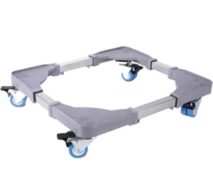 Support de mini-réfrigérateur manuel RETEKOOL avec 4 roues verrouillables, chariot réglable pour <span class=keywords><strong>machine</strong></span> à <span class=keywords><strong>laver</strong></span>, base universelle, garantie 1 an - Product Image 1