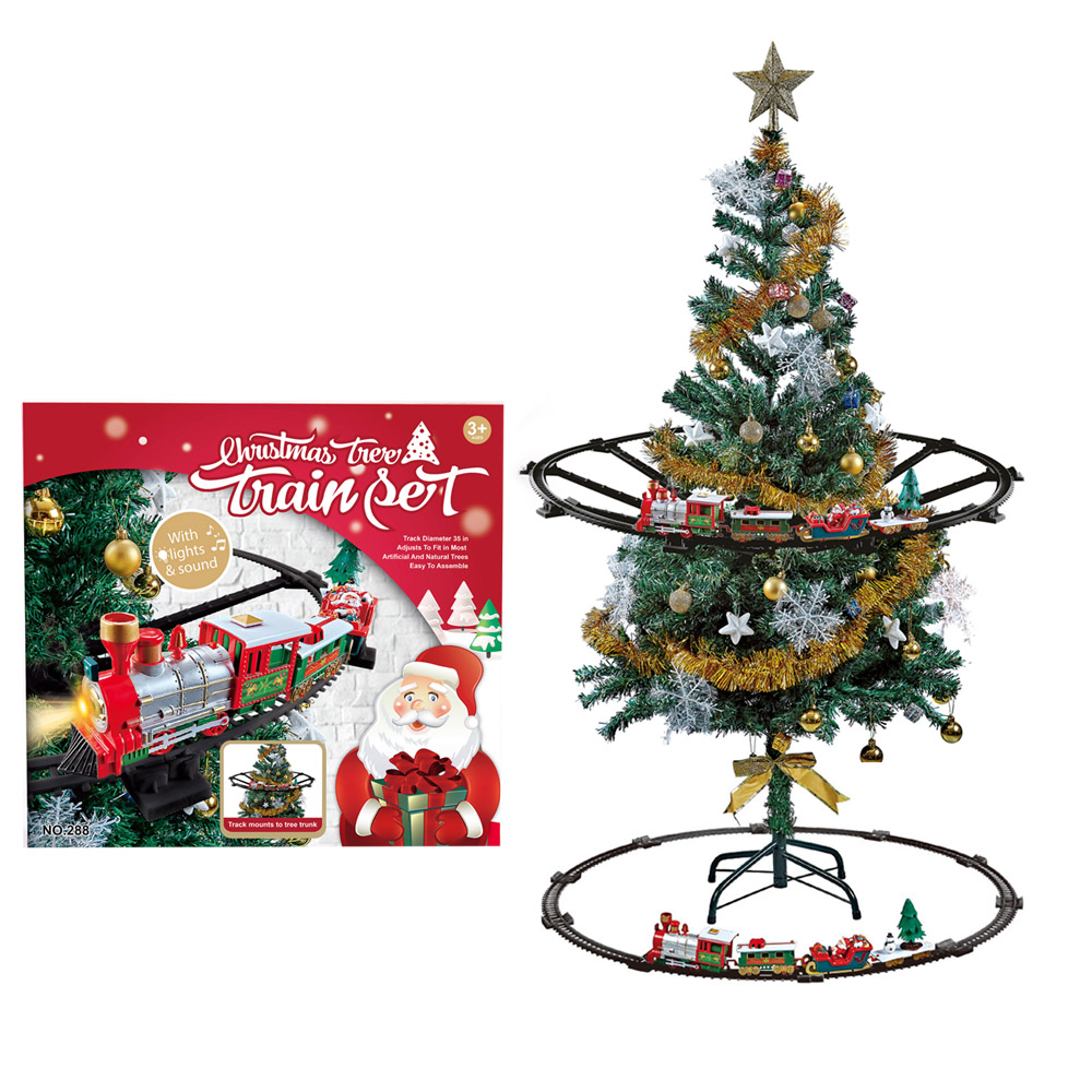 Christmas Tree Train Toy - Electric Railway Track Set