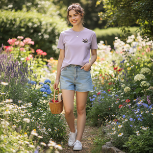 T-shirt Casual Slim Fit ricamata tessuto a maglia in poliestere traspirante realizzato su misura con taglie corte da XS a XL per l'estate - Product Image 3