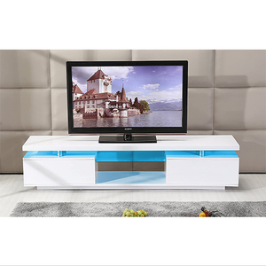 <span class=keywords><strong>Meuble</strong></span> <span class=keywords><strong>TV</strong></span> <span class=keywords><strong>blanc</strong></span> ou <span class=keywords><strong>noir</strong></span> de haute qualité, support d'unité de divertissement, étagère en verre <span class=keywords><strong>LED</strong></span> haute brillance - Product Image 4