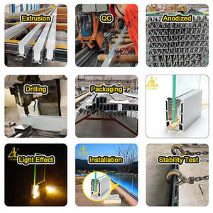 Lan Can Kính Led Ngoài Trời Lan Can Kính Chữ U Bằng Nhôm Không Khung Kẹp Hàng Rào Ban Công Lan Can Kính Có Đèn Led - Product Image 5