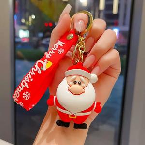 Groothandel Custom Leuke Cartoon Kerst Pvc Sneeuwpop Sleutelhanger - Product Image 2