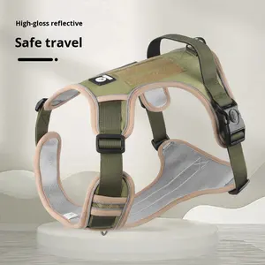 <span class=keywords><strong>Harness</strong></span> Anjing Besar Anti-Ledakan Bahan Oxford Reflektif Model Rompi dengan Tali Kekang - Product Image 1