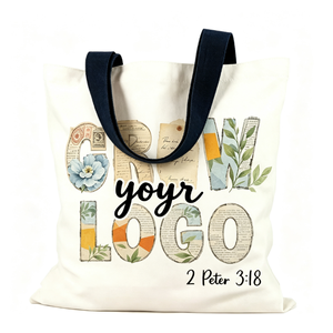 Medium Eco-Friendly Cotton Canvas Shoulder Tote for Women Customized Recyclable Daily Use Grocery Shopping Gift <b>Bag</b> Personalized - Product Image 1
