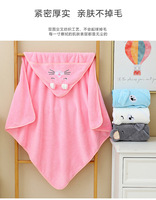 Peignoir de bain pour enfants à motif animalier, serviette de bain à capuche hypoallergénique pour bébé, idéale pour la plage et le spa
