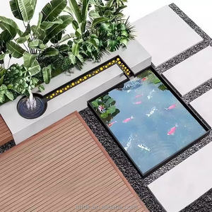 Fontaine d'eau en métal courbée sur mesure, artisanat pour aménagement paysager extérieur <span class=keywords><strong>de</strong></span> villa et <span class=keywords><strong>jardin</strong></span>, cascade décorative en métal - Product Image 3