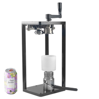 Machine à sceller les canettes PET en acier inoxydable Scellant manuel pour canettes de thé à bulles pour canettes de jus de bière Soda avec couvercle