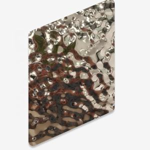 Feuilles d'ondulation de l'eau de panneau de mur d'acier inoxydable de luxe de l'indice de réfraction élevé AISI304 des plaques d'acier inoxydable d'ASTM 240 4x8 - Product Image 4