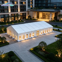 Tente de réception de luxe pour événements commerciaux en plein air, mariages, expositions, pour 500 personnes, matériau PVC double couche, grands événements