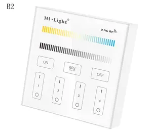 Mi. Işık B2 kablosuz 2.4G RF 4-Zone duvara monte akıllı dokunmatik ekran paneli denetleyici Powered By DC 3V 2AAA piller