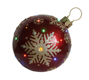Red Round <b>Ball</b> Acrylic Material with <b>LED</b> Lights - Product Image 1