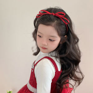 ที่คาดผมสีแดงนำโชคแบบเรียบง่ายที่คาดผมแฟชั่นน่ารักสำหรับเด็กผู้หญิงเด็กอุปกรณ์แต่งผมซัพพลายเออร์จีน - Product Image 4