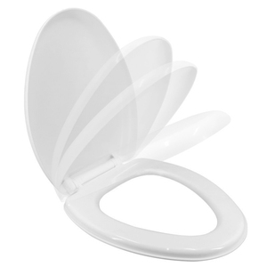 Asiento de Inodoro Redondo de Plástico Blanco con Cierre Lento, No Eléctrico, Tapa Universal para Inodoro, Repuesto para Baño Doméstico - Product Image 3