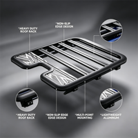 Porte-bagages de toit en aluminium pour pick-up, porte-bagages de caisse de camion, porte-bagages de transport tout-terrain pour Toyota Hilux, Ford Ranger, BYD Shark 6, D-Max, accessoires 4x4