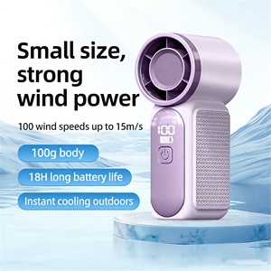 20000Rpm <b>Mini</b> Handheld 100 Speeds 3000Mah Rechargeable Portable Pocket <b>Fan</b> With Digital Display for Summer - Product Image 4