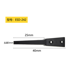 Pinzas antiestáticas ESD-242, punta de 3 mm, longitud de 25 mm, forma puntiaguda de grado industrial - Product Image 1