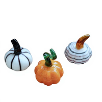 Figurines de citrouille en verre miniatures faites à la main, décoration de table pour la récolte d'automne, ornement de bureau, cadeau de fête, vente en gros