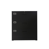 Armoire de classement en acier à 3 tiroirs latéraux verrouillable pour le rangement de documents de bureau