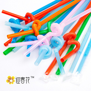 Pailles à boire artistiques de 7 pouces en plastique, colorées et tendance, pour jus, boissons, usage DIY - Product Image 4