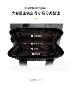 Sac à bandoulière grande capacité pour femme, en cuir uni, élégant et tendance, idéal pour le shopping – Vente en gros - Product Image 3
