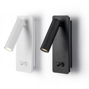 2024 mới màu đen trắng trong nhà khách sạn hiện đại Tường Đèn đọc sách phòng ngủ phòng khách cạnh giường ngủ ánh sáng Tường sconce với cắm - Product Image 1