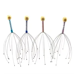 Fashion New Design Colorful Metal Hand Held Head Scalp Massager Cheap Price Comfortable Octopus Head Massager