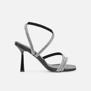 صندل ثعبان صناعي بالماس بكعب عالٍ من الدانتيل للنساء في الصيف ، صندل بترتر بكعب عالٍ معدني - Product Image 4