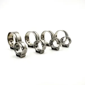 0.6 mm thickness stainless steel 304 single ear hose clamp