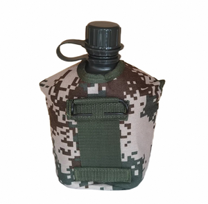 Gourde,Bouteille militaire en aluminium 1L, bouteille de vin et d'eau