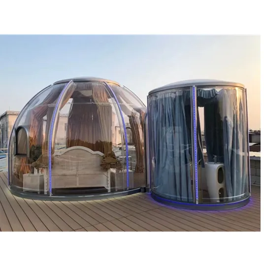 Aangepaste Aluminium Grote Iglo Geluiddichte Transparante Tuin House Clear Pc Dome Tent Te Koop