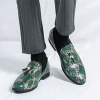 Chaussures plates décontractées pour hommes, antidérapantes, imprimées, à bout pointu, pour la conduite et les soirées, légères et résistantes, printemps-automne