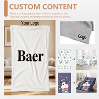 Selimut flanel sutra poliester 100% kustom selimut tempat tidur perjalanan rumah Super lembut dengan desain baru cetak bunga ungu besar