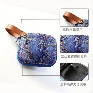Nouvelle conception, étui rigide portable de voyage en EVA pour service à thé, broderie chinoise - Product Image 4