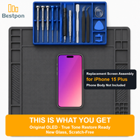 Repuesto de Pantalla OLED para iPhone 15 Plus, Reemplazo de Cristal, Reacondicionado, Panel y Circuito Integrado Originales, Grado A
