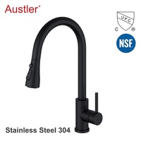 trou tasse rondelle mat noir en acier inoxydable retirer pulvérisateur évier robinet de cuisine avec verre rinceur
