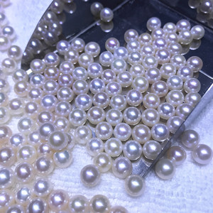 Perle d'Acqua Dolce Naturali 0,8mm Semi-Forate 4mm-10mm Bianche Qualità 3A Perle Sciolte per Gioielli - Product Image 3